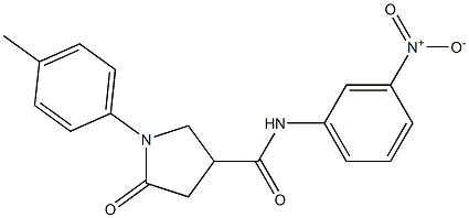 N-{3-nitrophenyl}-1-(4-methylphenyl)-5-oxopyrrolidine-3-carboxamide Struktur