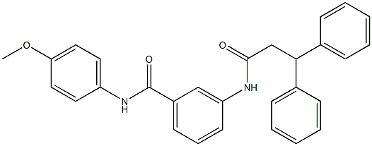 3-[(3,3-diphenylpropanoyl)amino]-N-(4-methoxyphenyl)benzamide Struktur