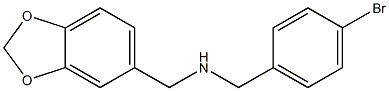 N-(1,3-benzodioxol-5-ylmethyl)-N-(4-bromobenzyl)amine Struktur