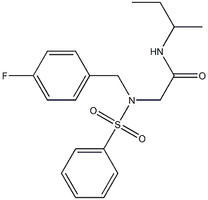 N-(sec-butyl)-2-[(4-fluorobenzyl)(phenylsulfonyl)amino]acetamide Struktur