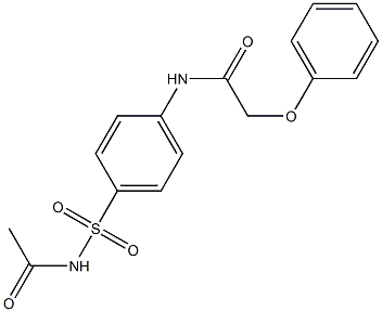 N-{4-[(acetylamino)sulfonyl]phenyl}-2-phenoxyacetamide Struktur