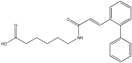 6-[(3-[1,1'-biphenyl]-2-ylacryloyl)amino]hexanoic acid Struktur