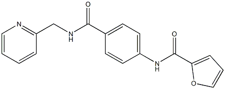 N-(4-{[(2-pyridinylmethyl)amino]carbonyl}phenyl)-2-furamide Struktur