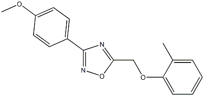 3-(4-methoxyphenyl)-5-[(2-methylphenoxy)methyl]-1,2,4-oxadiazole Struktur