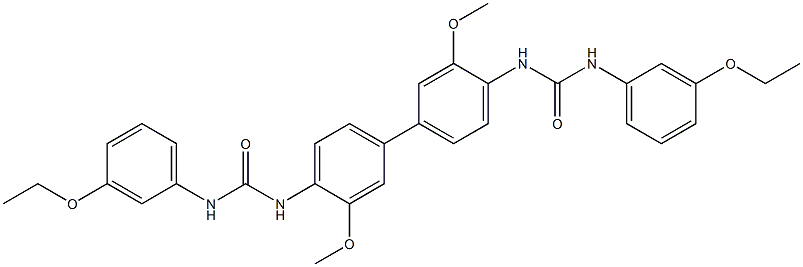 4,4'-bis{[(3-ethoxyanilino)carbonyl]amino}-3,3'-dimethoxy-1,1'-biphenyl Struktur