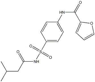 N-(4-{[(3-methylbutanoyl)amino]sulfonyl}phenyl)-2-furamide Struktur