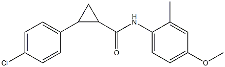 2-(4-chlorophenyl)-N-(4-methoxy-2-methylphenyl)cyclopropanecarboxamide Struktur