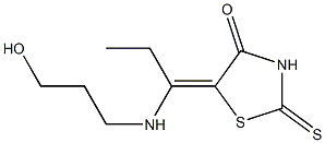 5-{1-[(3-hydroxypropyl)amino]propylidene}-2-thioxo-1,3-thiazolidin-4-one Struktur