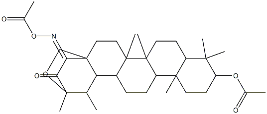 23-[(acetyloxy)imino]-4,5,9,9,13,19,20-heptamethyl-24-oxo-21-oxahexacyclo[18.2.2.0~1,18~.0~4,17~.0~5,14~.0~8,13~]tetracos-10-yl acetate Struktur