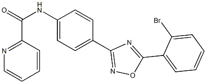 N-{4-[5-(2-bromophenyl)-1,2,4-oxadiazol-3-yl]phenyl}-2-pyridinecarboxamide Struktur