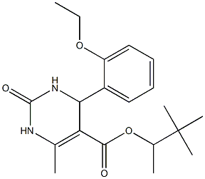 1,2,2-trimethylpropyl 4-(2-ethoxyphenyl)-6-methyl-2-oxo-1,2,3,4-tetrahydro-5-pyrimidinecarboxylate Struktur