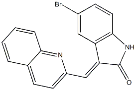 5-bromo-3-(2-quinolinylmethylene)-1,3-dihydro-2H-indol-2-one Struktur