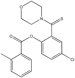 4-chloro-2-(4-morpholinylcarbothioyl)phenyl 2-methylbenzoate Struktur