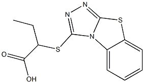 2-([1,2,4]triazolo[3,4-b][1,3]benzothiazol-3-ylsulfanyl)butanoic acid Struktur