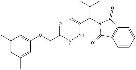 N'-[(3,5-dimethylphenoxy)acetyl]-2-(1,3-dioxo-1,3-dihydro-2H-isoindol-2-yl)-3-methylbutanohydrazide Struktur