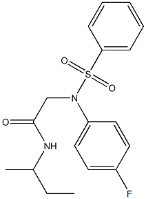 N-(sec-butyl)-2-[4-fluoro(phenylsulfonyl)anilino]acetamide Struktur