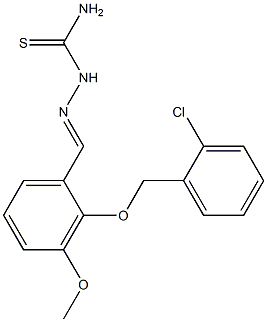 2-[(2-chlorobenzyl)oxy]-3-methoxybenzaldehyde thiosemicarbazone Struktur