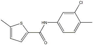 N-(3-chloro-4-methylphenyl)-5-methylthiophene-2-carboxamide Struktur