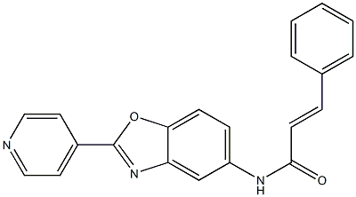 3-phenyl-N-[2-(4-pyridinyl)-1,3-benzoxazol-5-yl]acrylamide Struktur