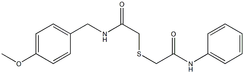 2-[(2-anilino-2-oxoethyl)sulfanyl]-N-(4-methoxybenzyl)acetamide Struktur