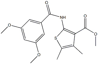 methyl 2-[(3,5-dimethoxybenzoyl)amino]-4,5-dimethyl-3-thiophenecarboxylate Struktur