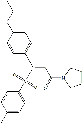 N-(4-ethoxyphenyl)-4-methyl-N-[2-oxo-2-(1-pyrrolidinyl)ethyl]benzenesulfonamide Struktur