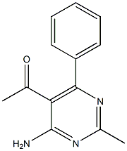 1-(4-amino-2-methyl-6-phenyl-5-pyrimidinyl)ethanone Struktur