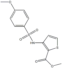 methyl 3-{[(4-methoxyphenyl)sulfonyl]amino}-2-thiophenecarboxylate Struktur