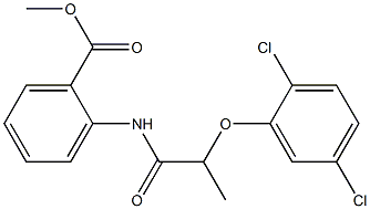 methyl 2-{[2-(2,5-dichlorophenoxy)propanoyl]amino}benzoate Struktur