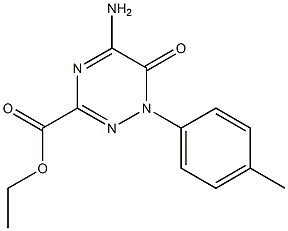 ethyl 5-amino-1-(4-methylphenyl)-6-oxo-1,6-dihydro-1,2,4-triazine-3-carboxylate Struktur