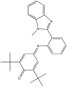 2,6-ditert-butyl-4-{[2-(1-methyl-1H-benzimidazol-2-yl)phenyl]imino}-2,5-cyclohexadien-1-one Struktur