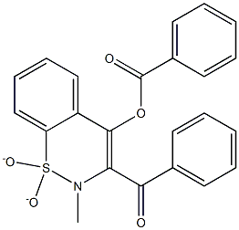 3-benzoyl-2-methyl-1,1-dioxido-2H-1,2-benzothiazin-4-yl benzoate Struktur