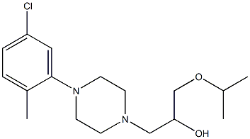 1-[4-(5-chloro-2-methylphenyl)-1-piperazinyl]-3-isopropoxy-2-propanol Struktur