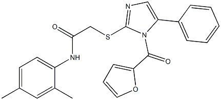 N-(2,4-dimethylphenyl)-2-{[1-(furan-2-ylcarbonyl)-5-phenyl-1H-imidazol-2-yl]sulfanyl}acetamide Struktur