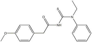 N-ethyl-N'-[2-(4-methoxyphenyl)acetyl]-N-phenylthiourea Struktur