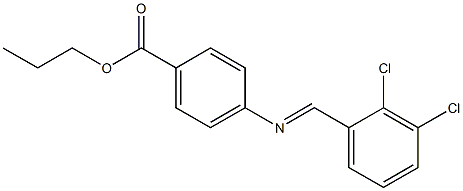 propyl 4-{[(E)-(2,3-dichlorophenyl)methylidene]amino}benzoate Struktur