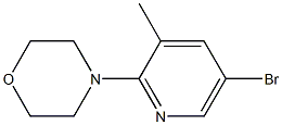 4-(5-bromo-3-methylpyridin-2-yl)morpholine Struktur