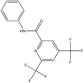 N-phenyl-4,6-bis(trifluoromethyl)-2-pyridinecarboxamide Struktur