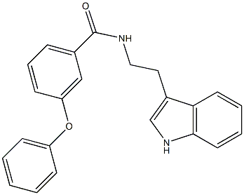 N-[2-(1H-indol-3-yl)ethyl]-3-phenoxybenzenecarboxamide Struktur