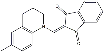 2-{[6-methyl-3,4-dihydro-1(2H)-quinolinyl]methylene}-1H-indene-1,3(2H)-dione Struktur