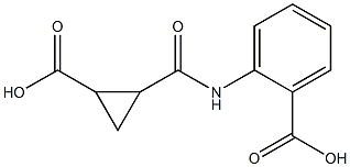 2-{[(2-carboxycyclopropyl)carbonyl]amino}benzenecarboxylic acid Struktur