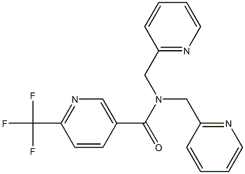 N,N-bis(2-pyridinylmethyl)-6-(trifluoromethyl)nicotinamide Struktur