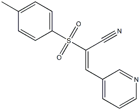 (E)-2-[(4-methylphenyl)sulfonyl]-3-(3-pyridinyl)-2-propenenitrile Struktur