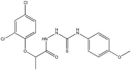 2-[2-(2,4-dichlorophenoxy)propanoyl]-N-(4-methoxyphenyl)-1-hydrazinecarbothioamide Struktur