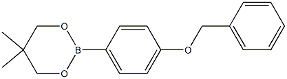 2-(4-Benzyloxyphenyl)-5,5-dimethyl-1,3,2-dioxaborinane Struktur