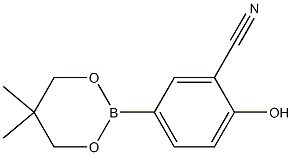 5-(5,5-Dimethyl-1,3,2-dioxaborinan-2-yl)-2-hydroxybenzonitril Struktur