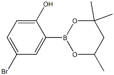 4-Bromo-2-(4,4,6-trimethyl-1,3,2-dioxaborinan-2-yl)phenol Struktur