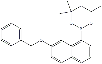 2-(7-Benzyloxynaphthalen-1-yl)-4,4,6-trimethyl-1,3,2-dioxaborinane Struktur