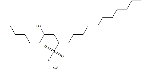 7-Hydroxyicosane-9-sulfonic acid sodium salt Struktur