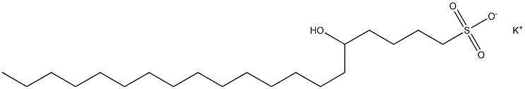 5-Hydroxyicosane-1-sulfonic acid potassium salt Struktur